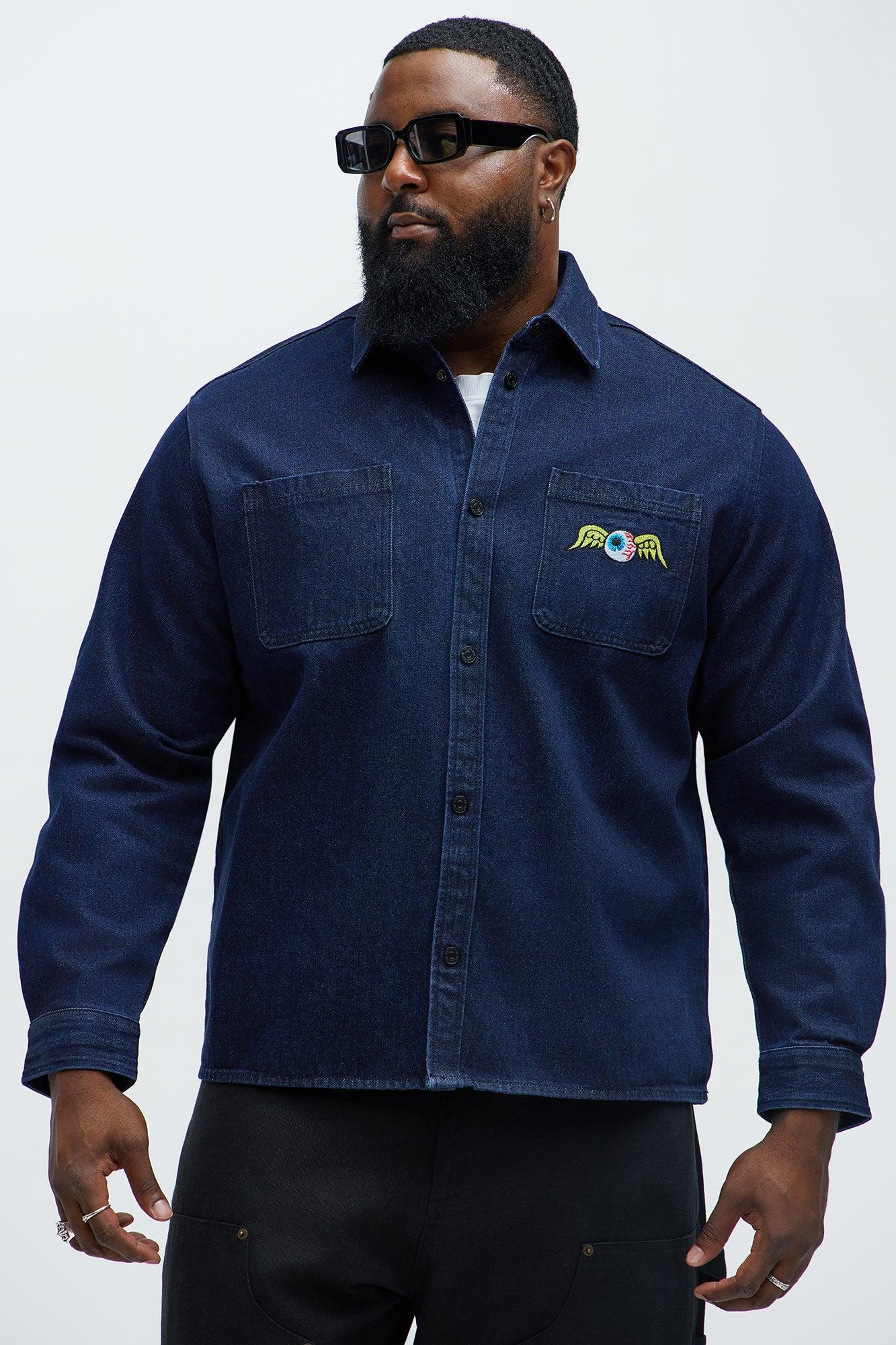 Von Dutch No Pits Long Sleeve Shirt - Dark Denim Product Image