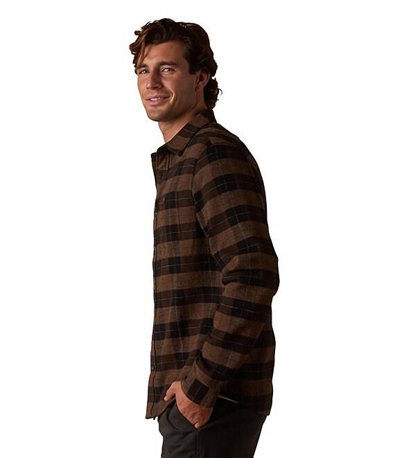 The Normal Brand Hudson Double Dark Brushed Flannel Long Sleeve Woven Shirt Product Image