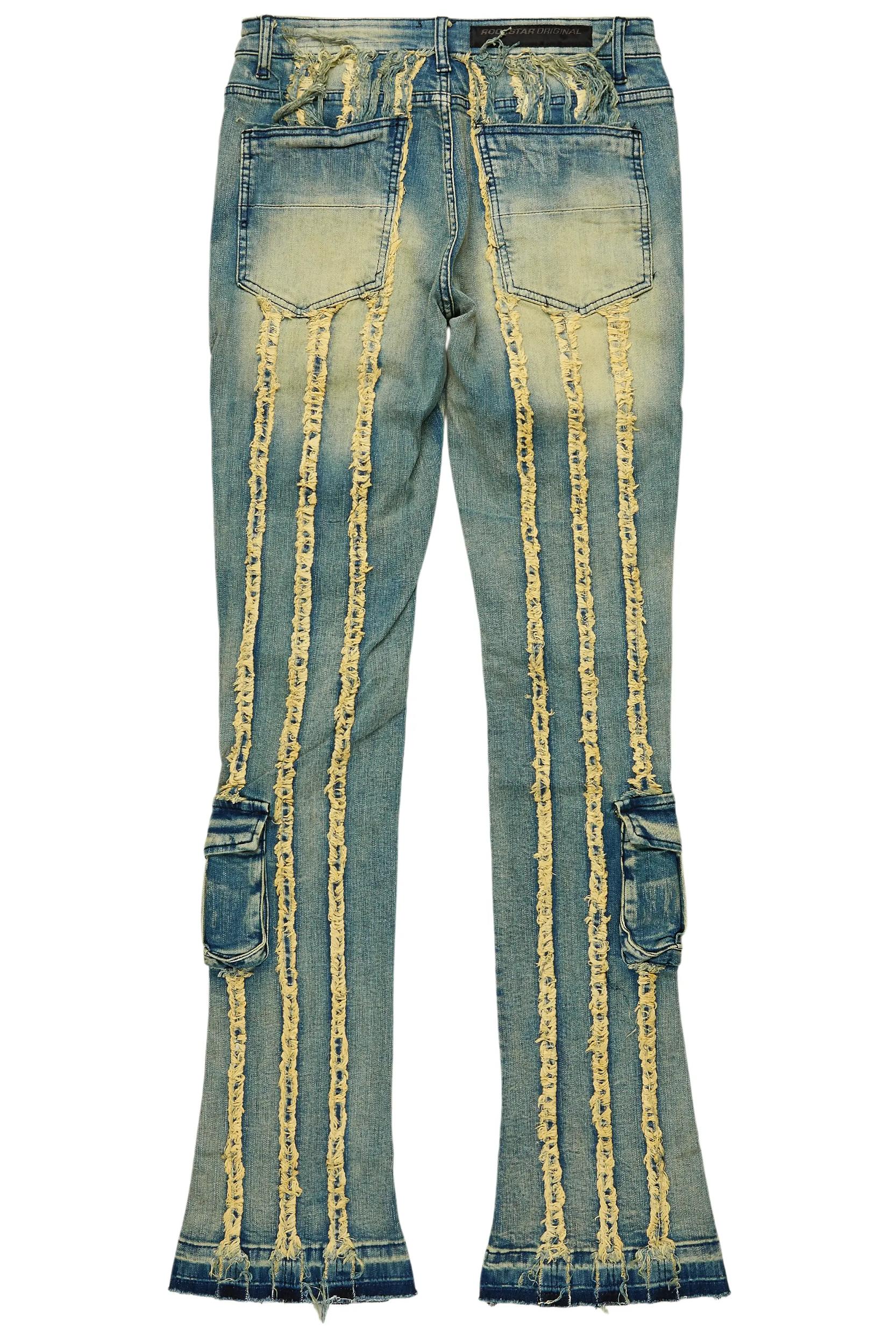 Frey Blue Stacked Flare Jean Male Product Image