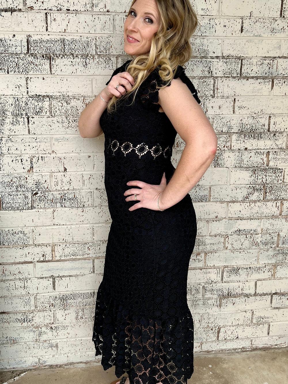 The Lace Eyelet Dress-2 Colors* Product Image