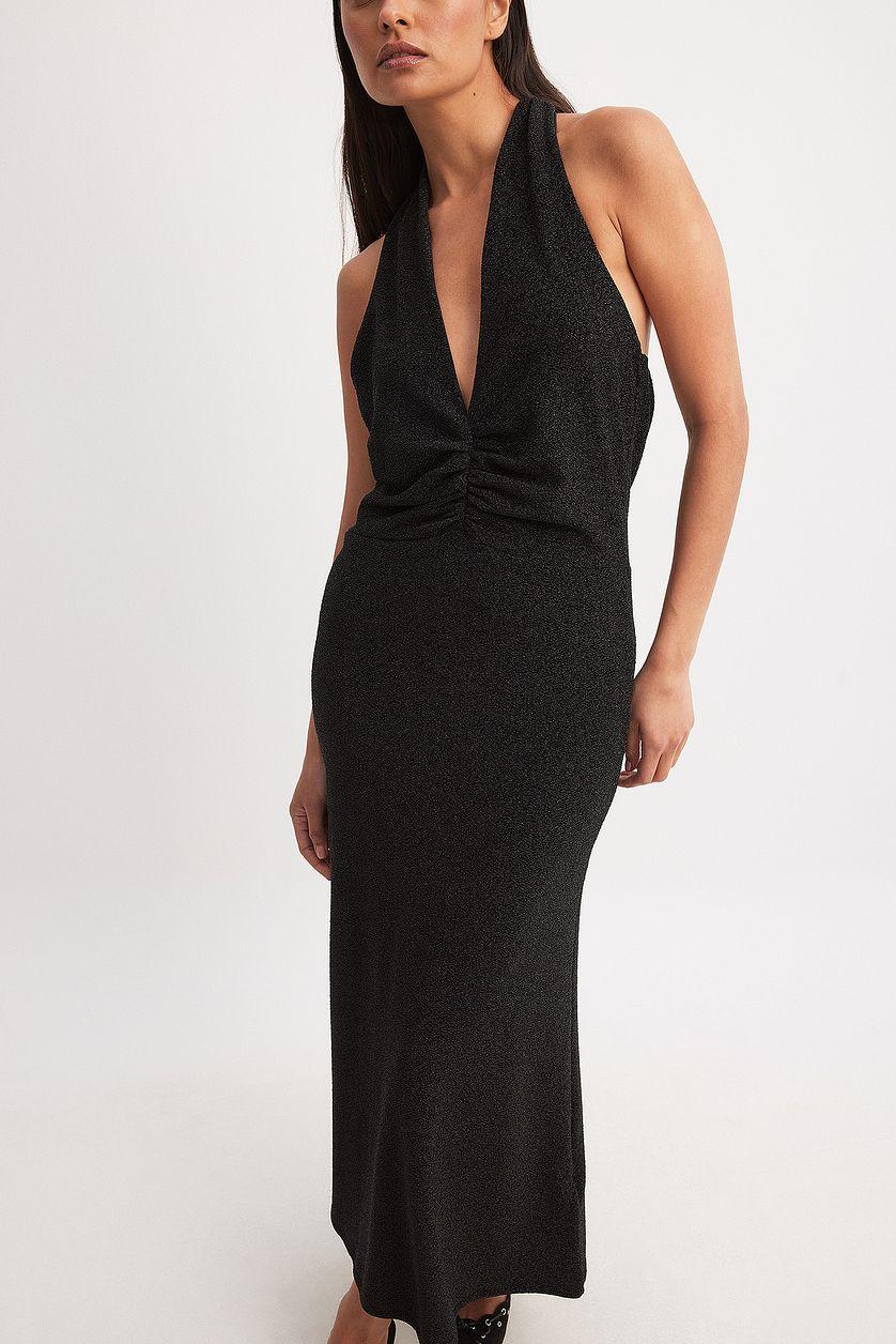 Lurex Halterneck Midi Dress Product Image