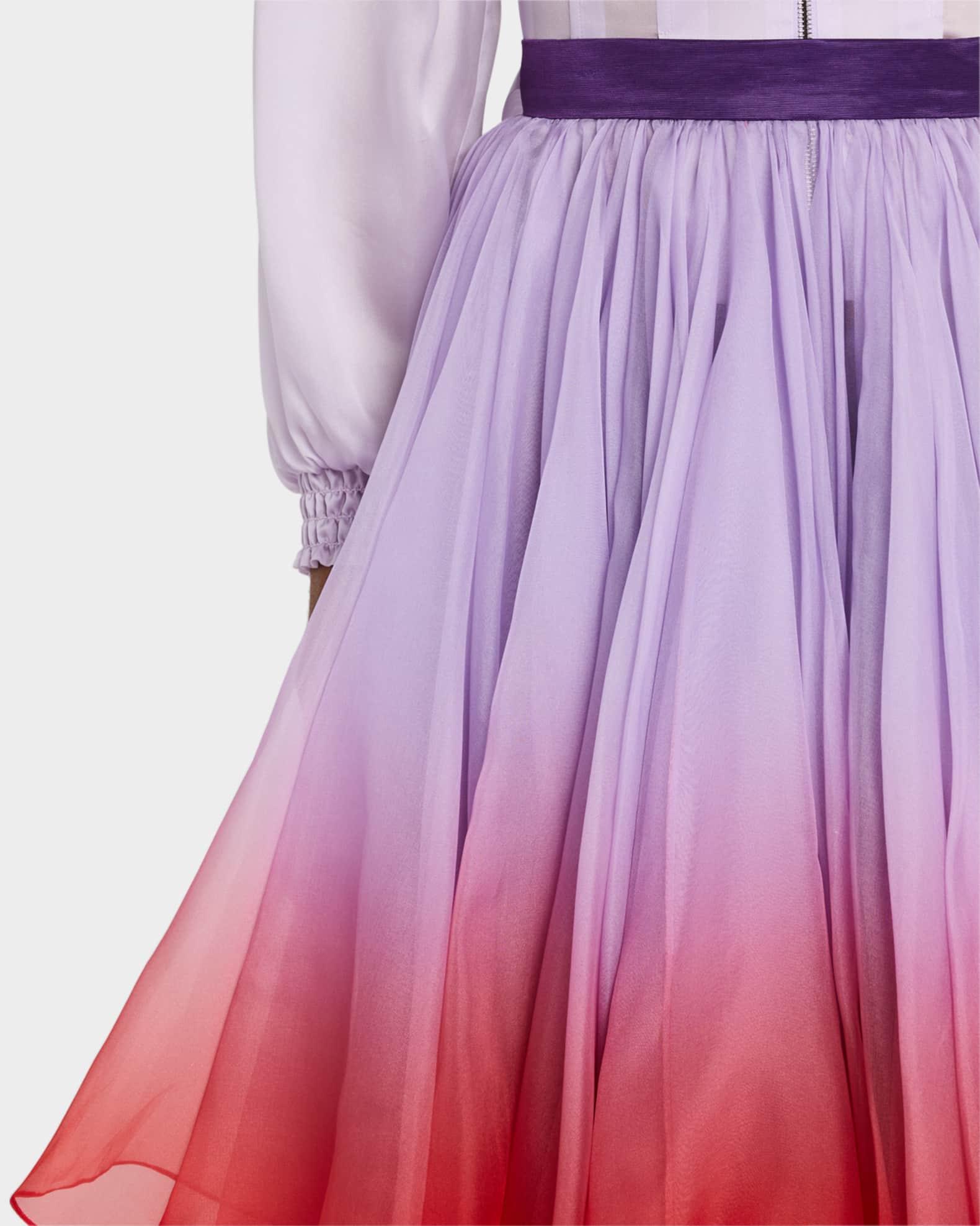 Ombre Flounce Circle Skirt Product Image