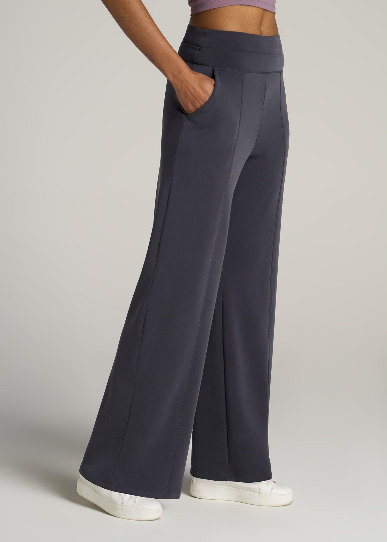 Soft Motion Wide Leg Ultra High Rise Pant for Tall Women in Charcoal Rinse Female Product Image