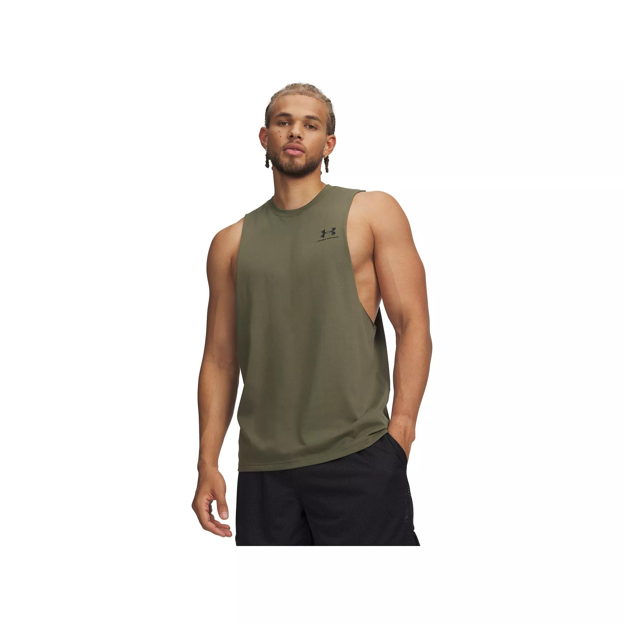 Men's Under Armour Left Chest Cut-Off Tank Top,  Product Image