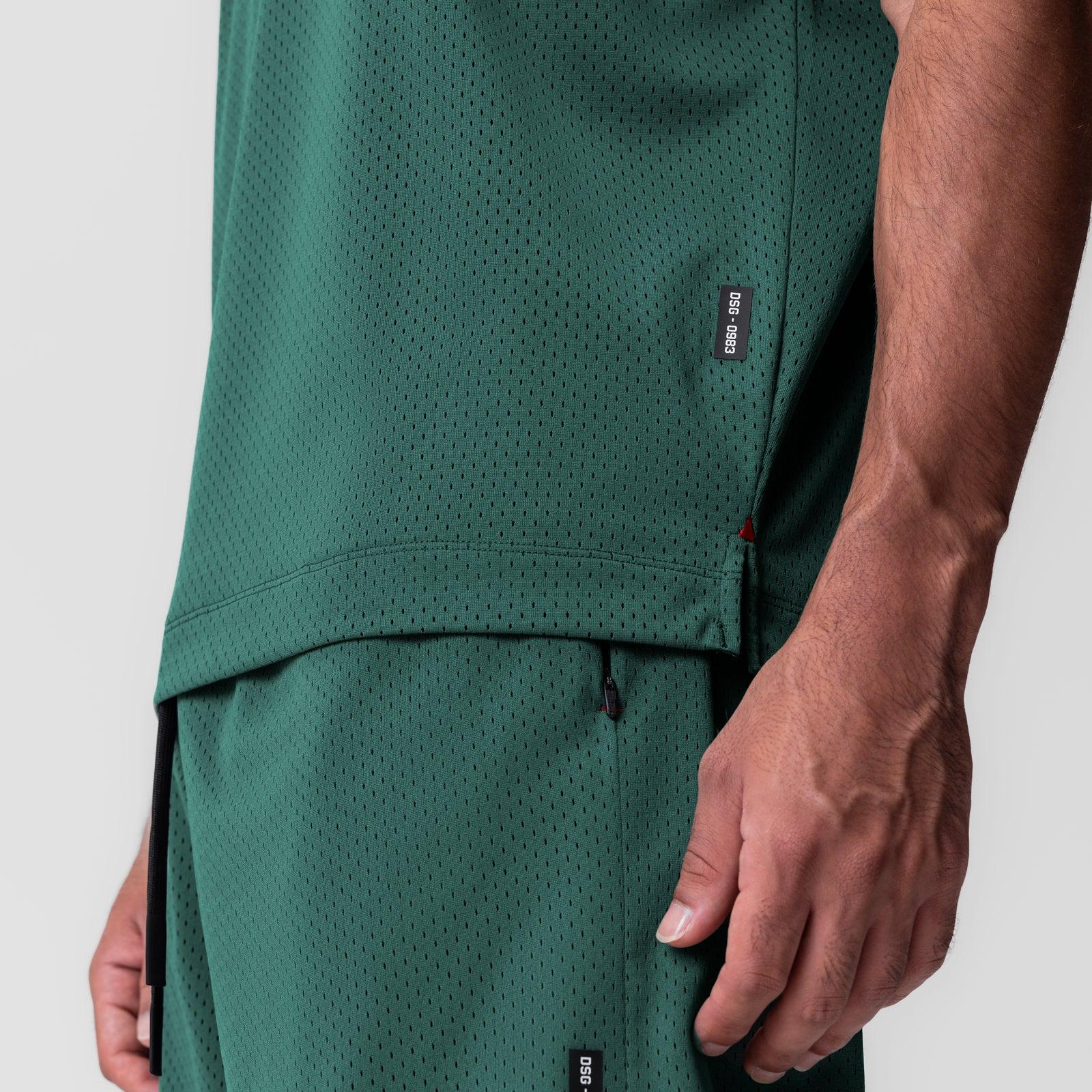 0983. Reversible 2-in-1 Cutoff Hoodie - Forest Green Product Image