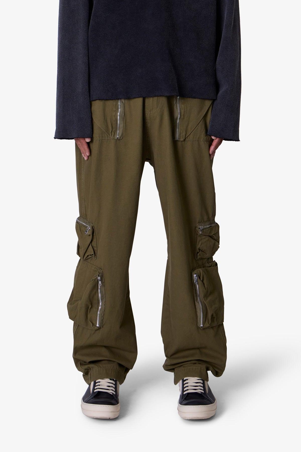 Ultra Baggy Tactical Cargo Pants - Olive Product Image