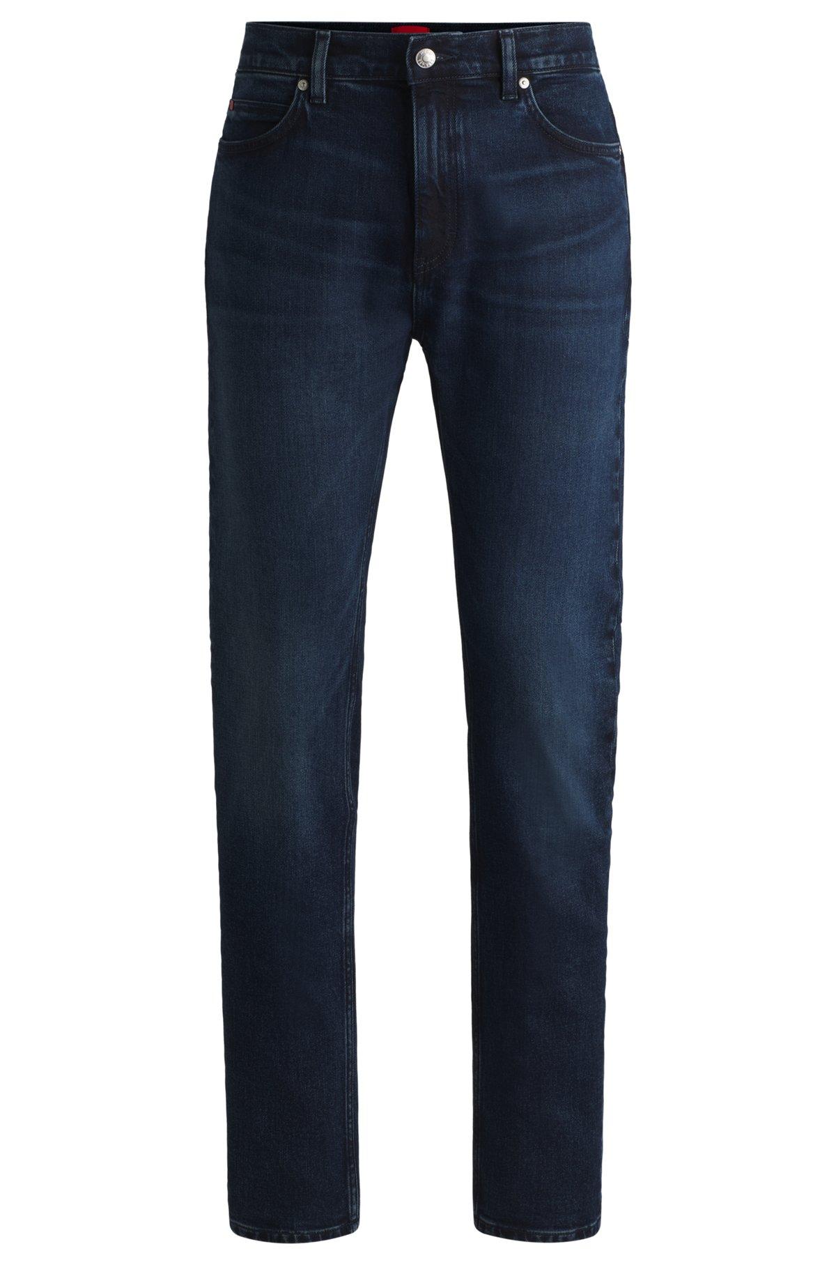 Slim-fit jeans in dark-blue stretch denim Product Image