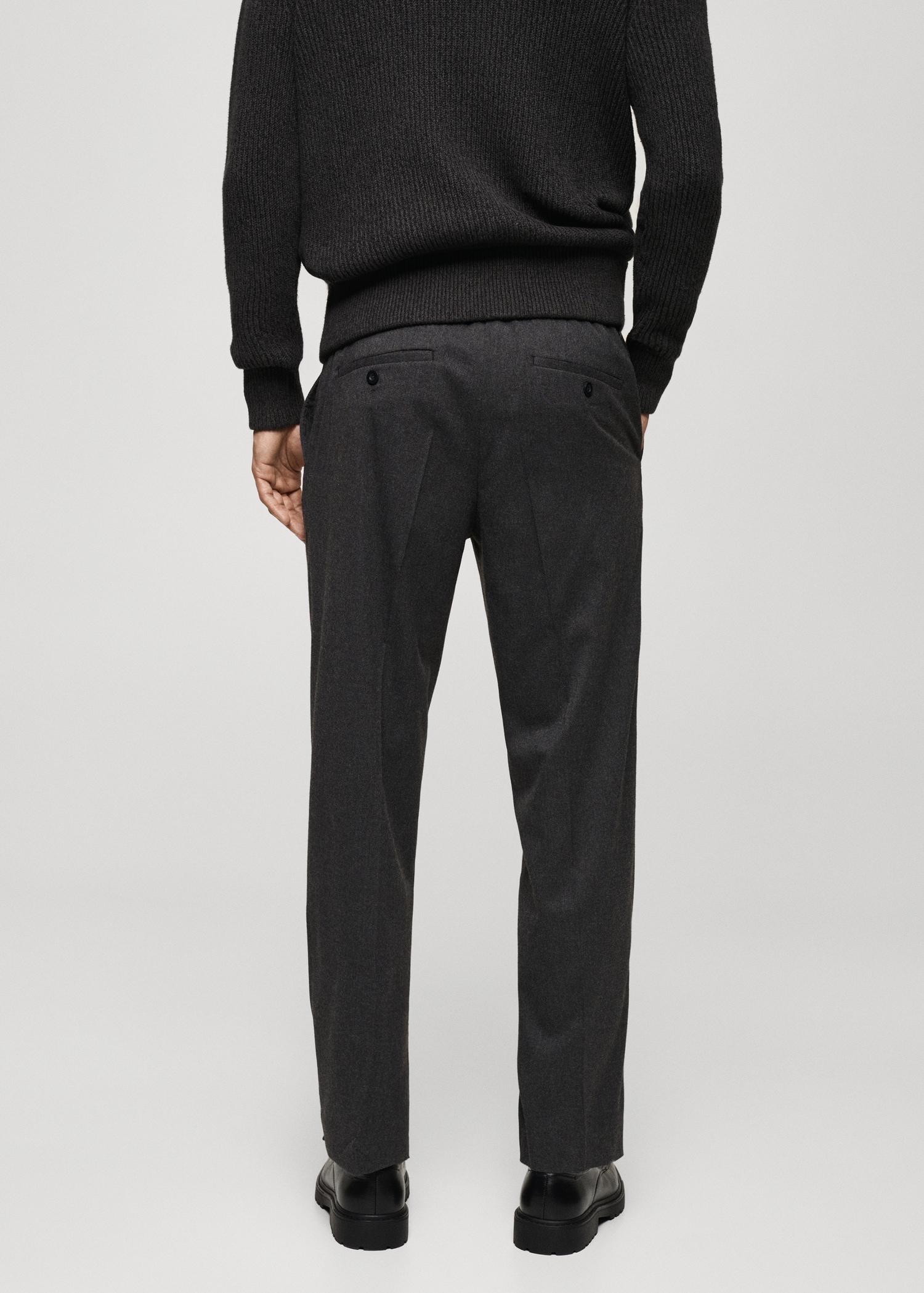 Regular fit cord pleated pants - Men | MANGO USA Product Image