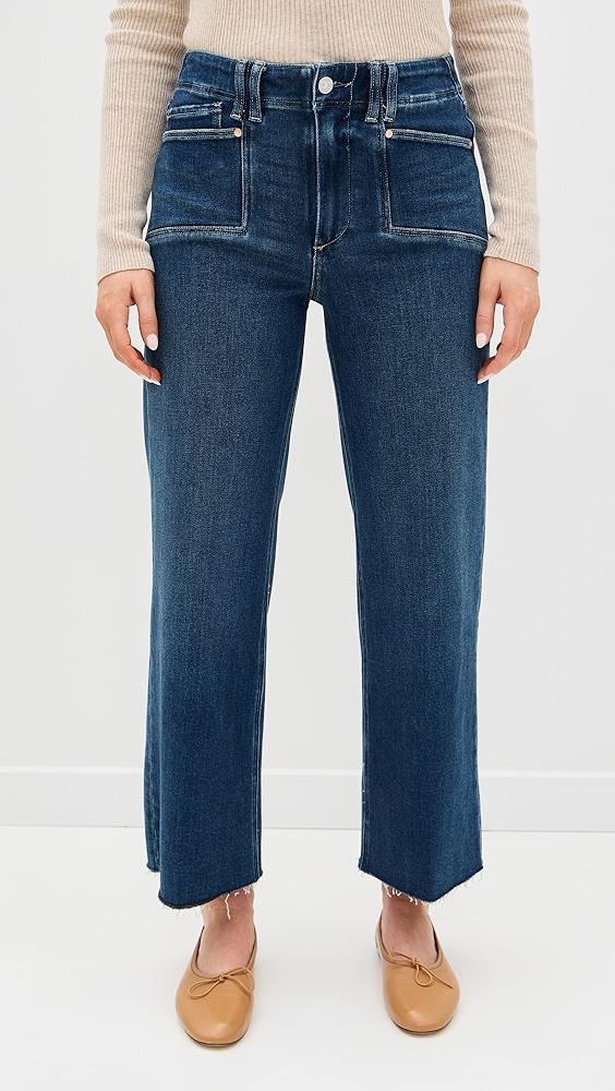 PAIGE Anessa with Set In Pockets + Raw Hem Jeans | Shopbop Product Image