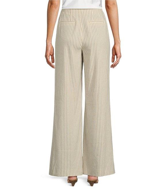 Antonio Melani Melinda Coordinating Stripe Linen Blend Straight Leg Pants Product Image