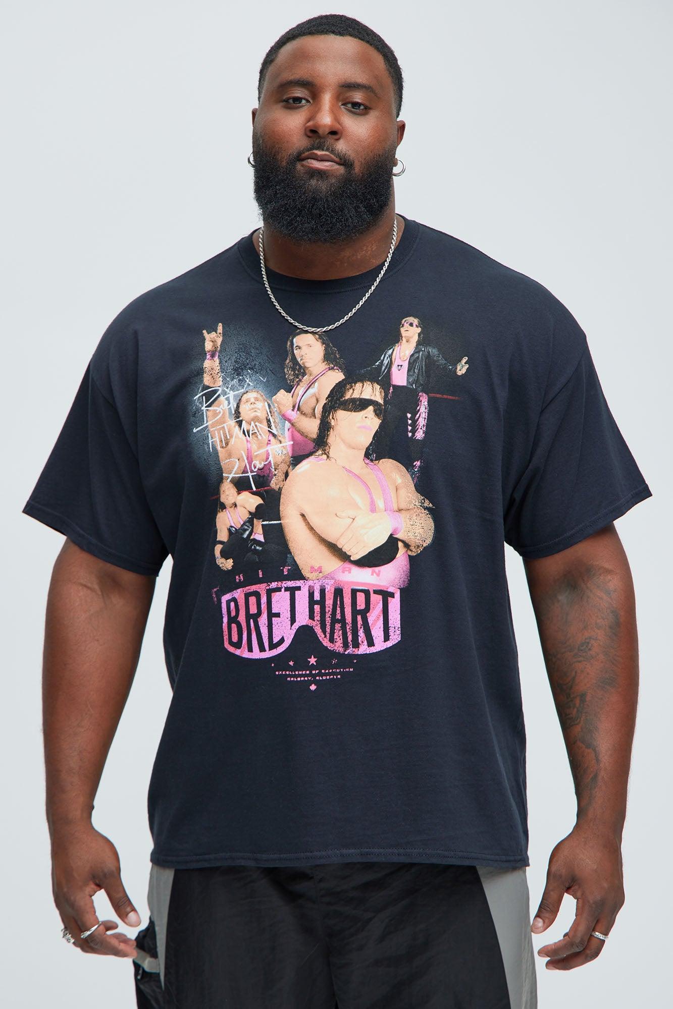 WWE Bret Hart Oversized Short Sleeve Tee - Black Product Image