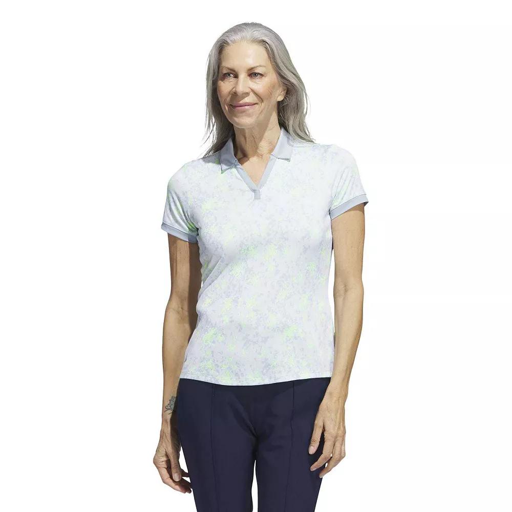 Women's adidas Jacquard Golf Polo Shirt, Size: Small, White Product Image