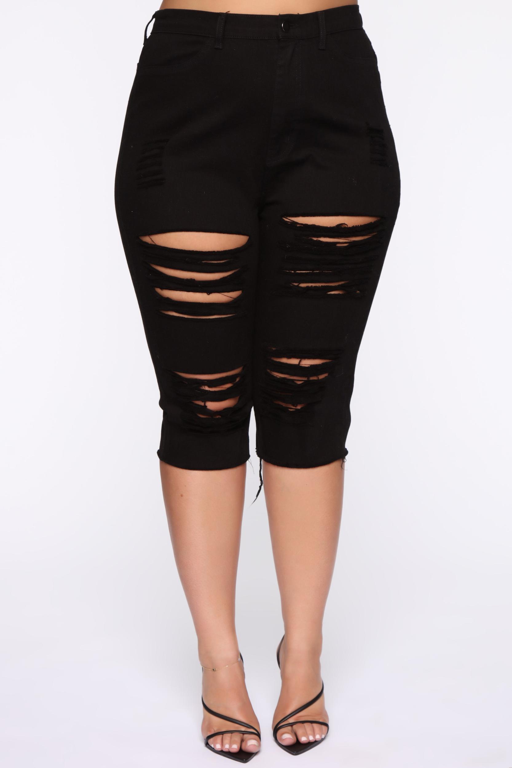 Live In My Skinny Denim Capri Jeans - Black Product Image