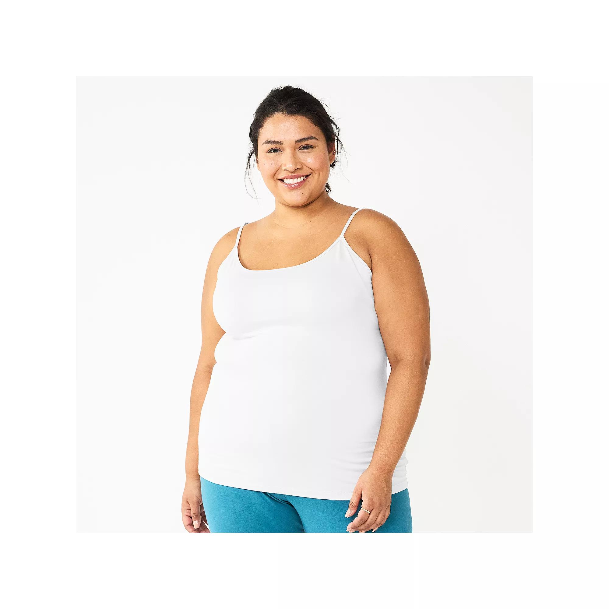 Plus Size Sonoma Goods For Life® Spaghetti Strap Cami, Women's, Size: 5XL, White Product Image