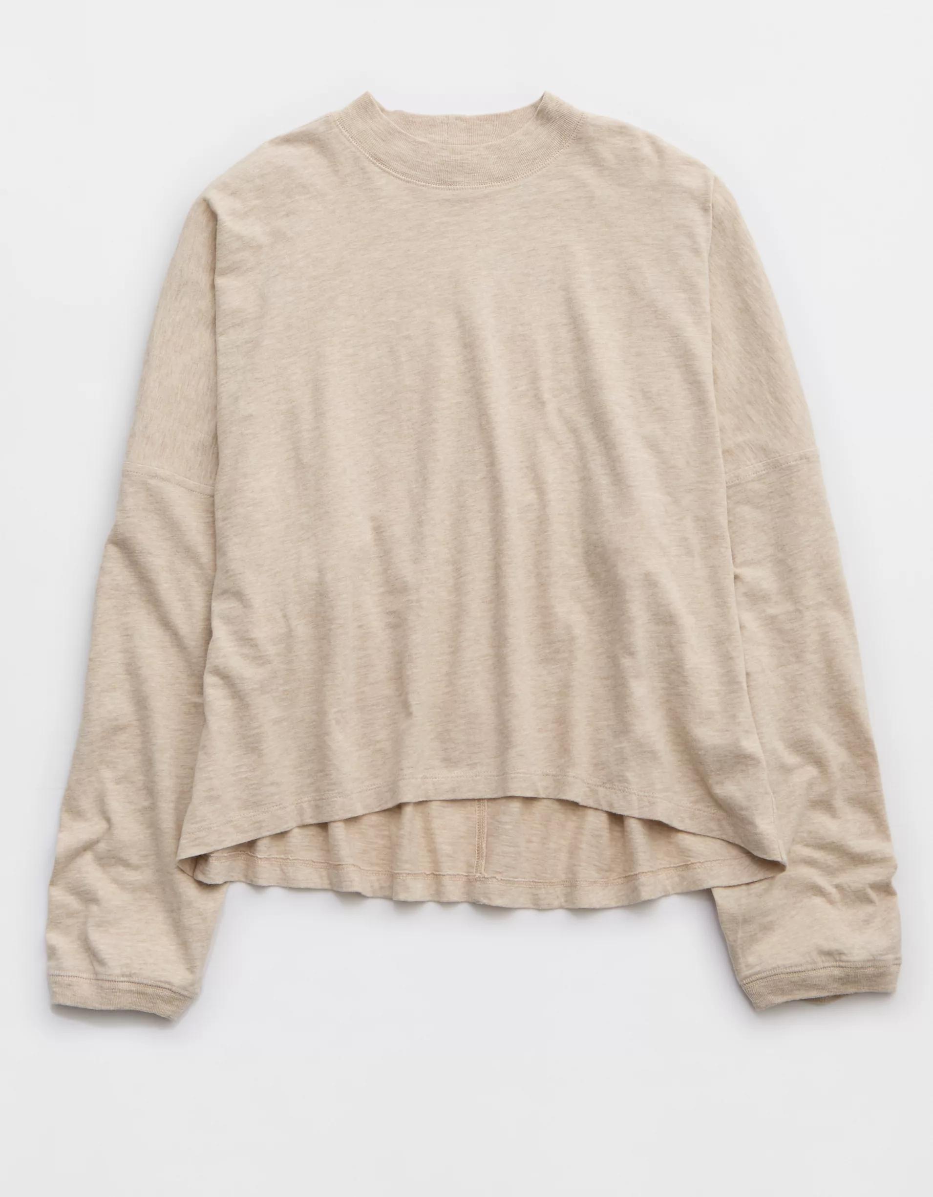 Aerie Cozy Long Sleeve Mockneck T-Shirt Product Image