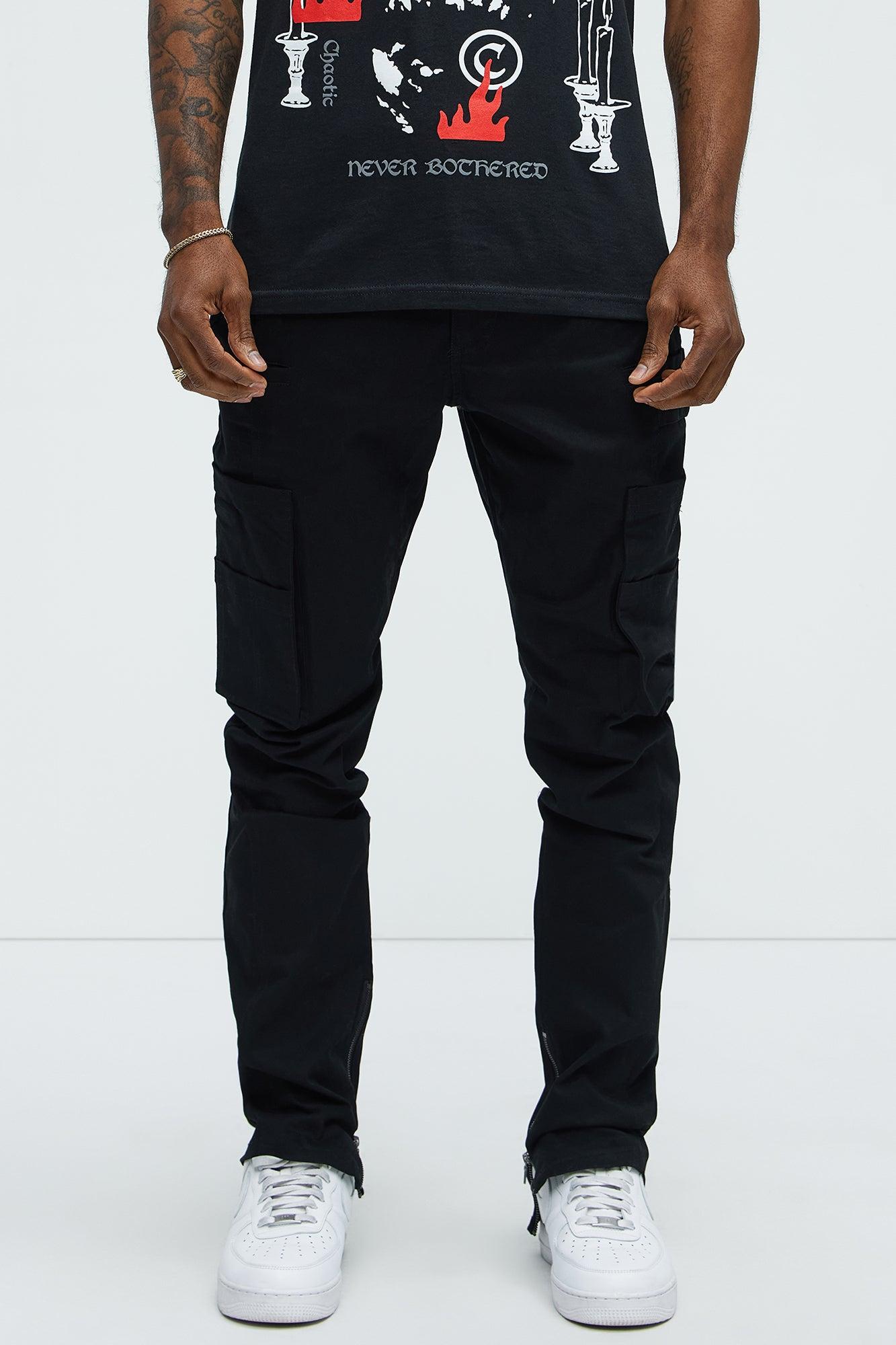 Workmans Utility Stacked Slim Cargo Pants - Black Product Image