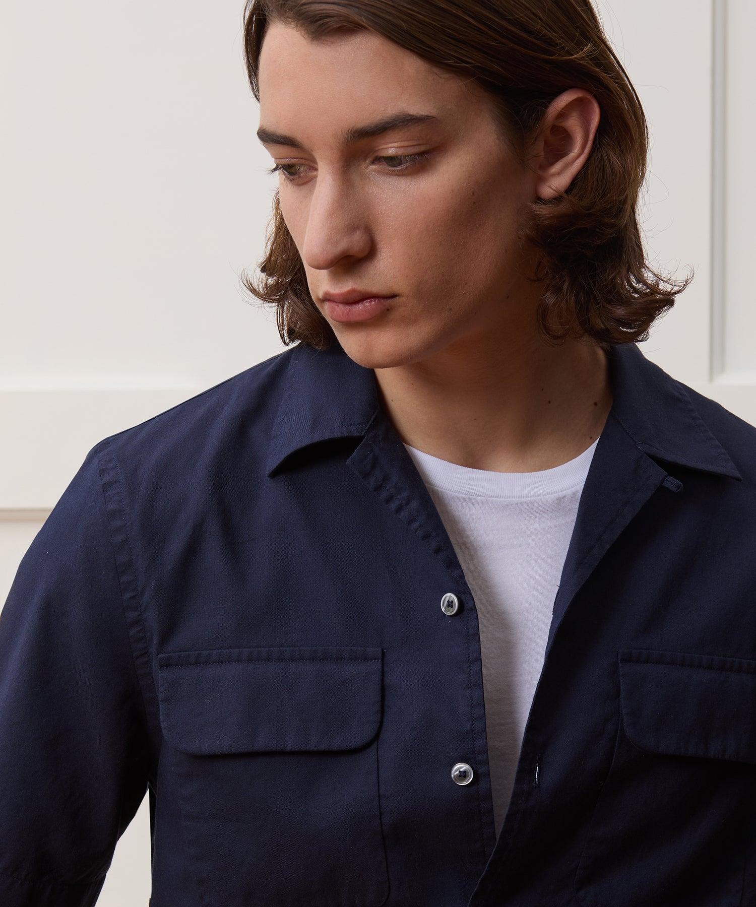 Cotton Oxford Camp Collar Shirt Product Image