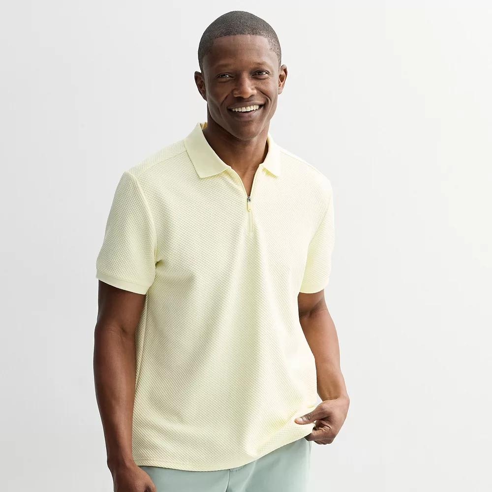 Men's FLX Texture Zipper Polo,  Product Image