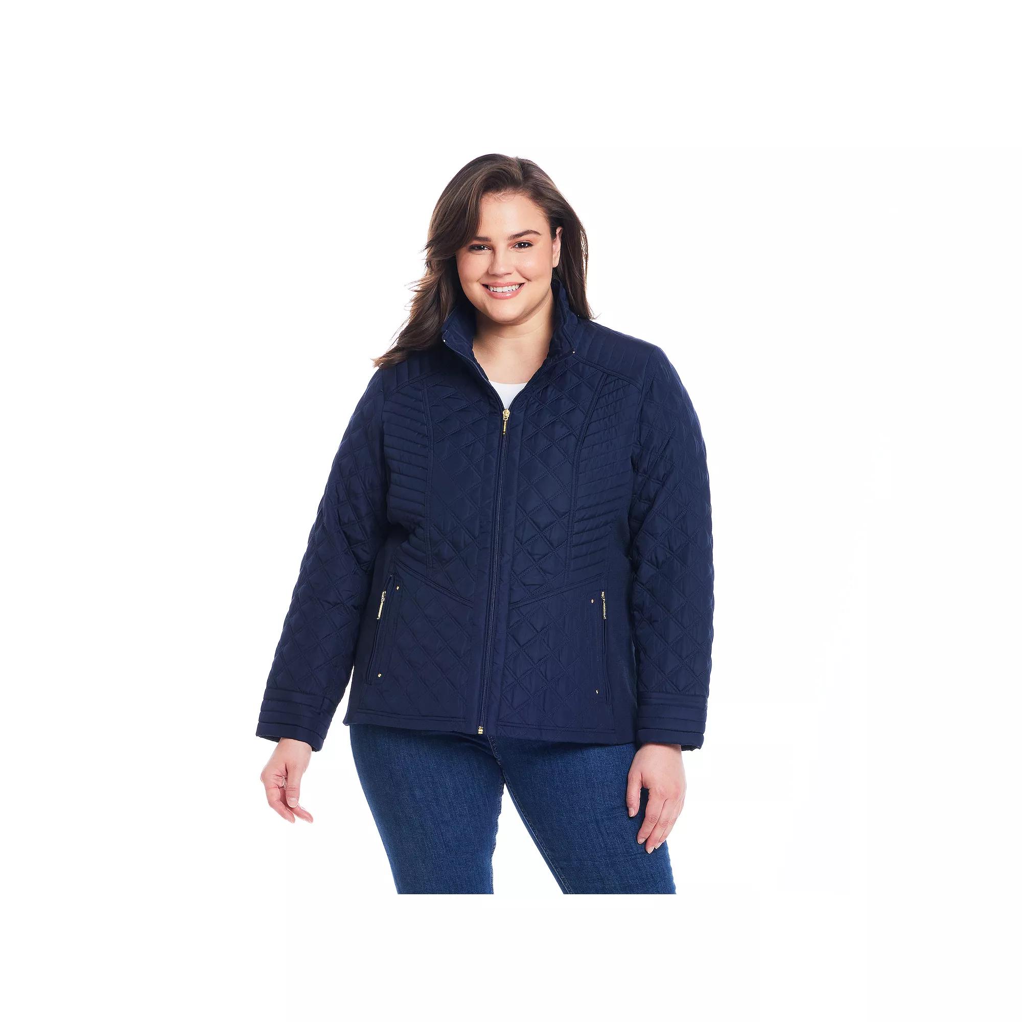 Plus Size Weathercast Quilted Jacket with Side Stretch, Women's, Size: 2XL, Shiitake Product Image