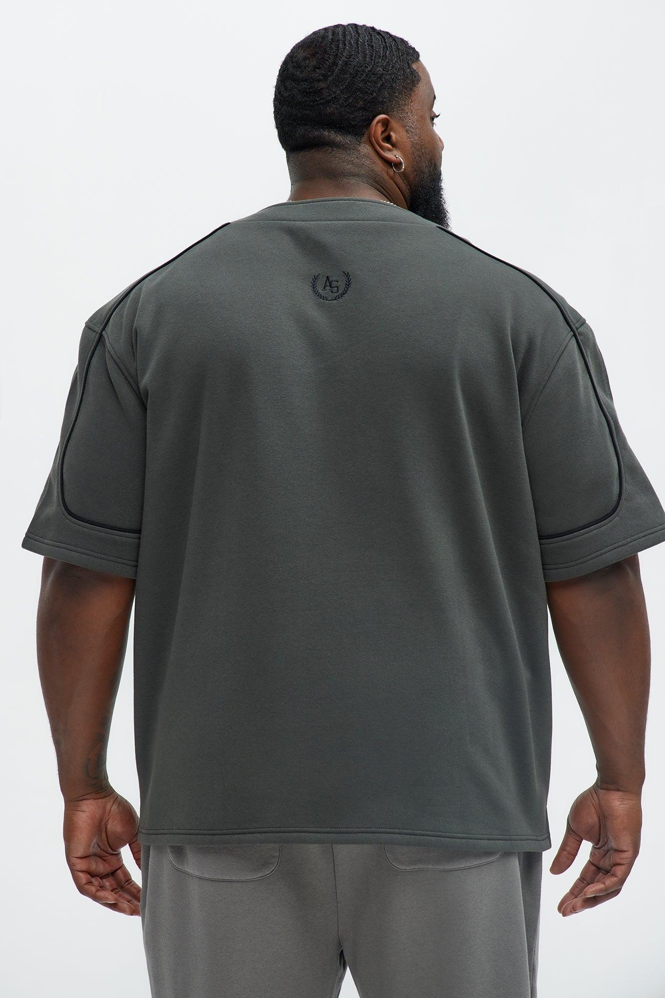 Athletics Sports Club Short Sleeve Henley - Black Product Image