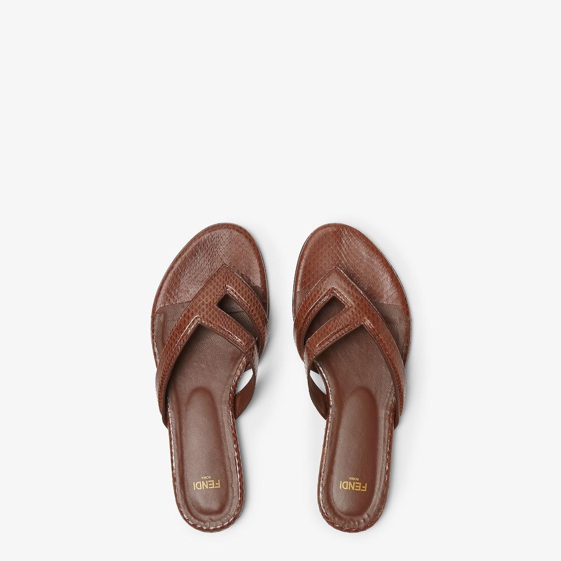 Fendi FlingBrown ayers flatform thong sandals Product Image