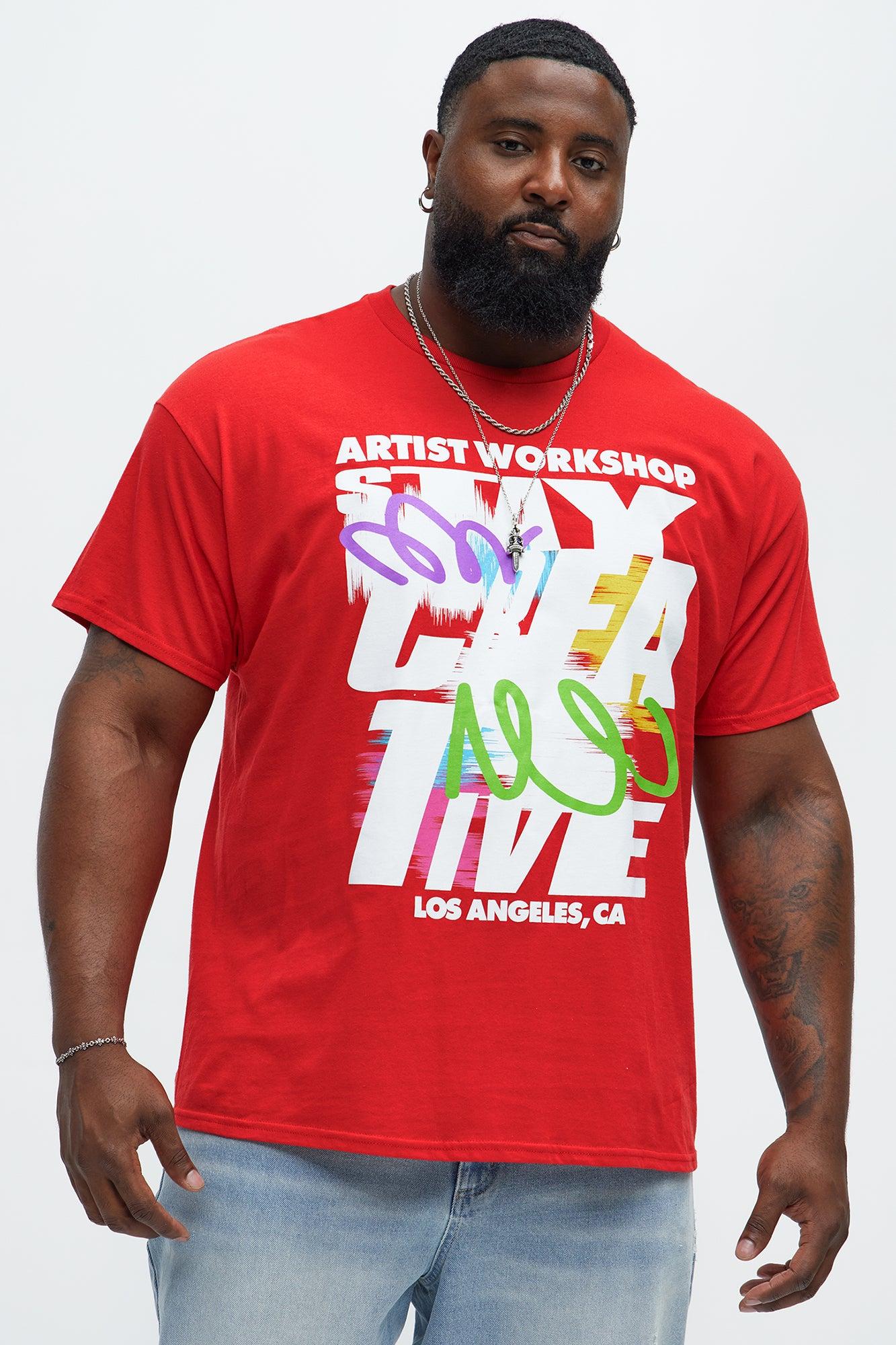 Stay Creative Short Sleeve Tee - Red Product Image