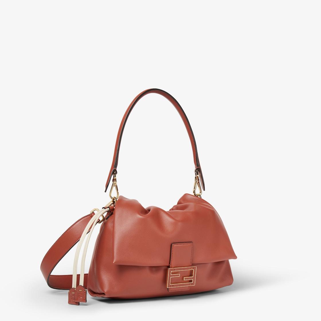Mamma Baguette MediumSienna brown nappa leather bag Product Image