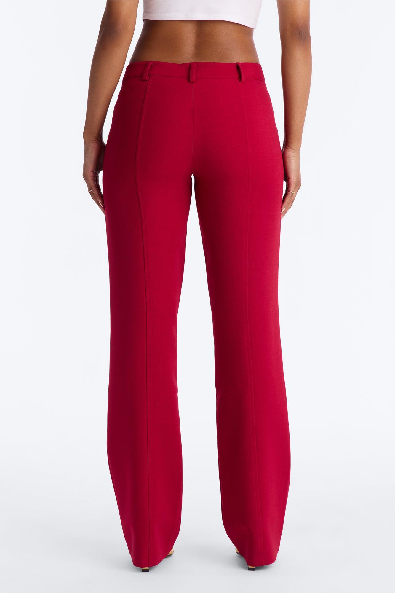 Empire Essentials Straight Leg Trouser - Red Female Product Image