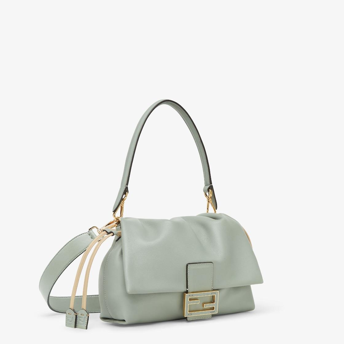 Mamma Baguette MediumMatcha green nappa leather bag Product Image
