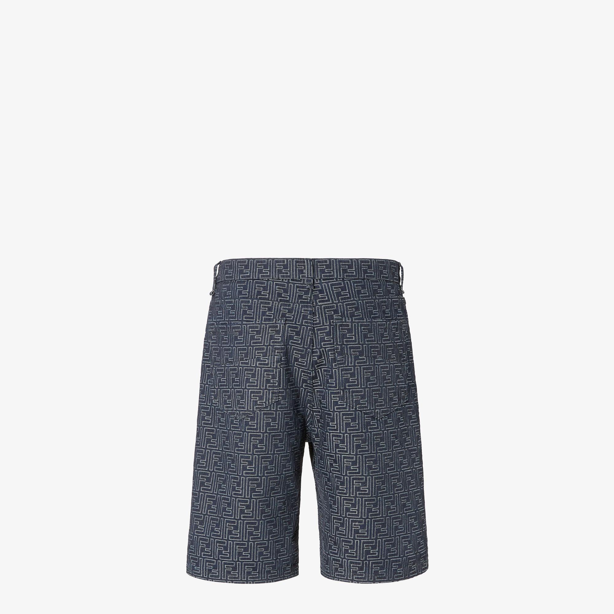 Short JeansBlue FF Jacquard denim shorts Product Image