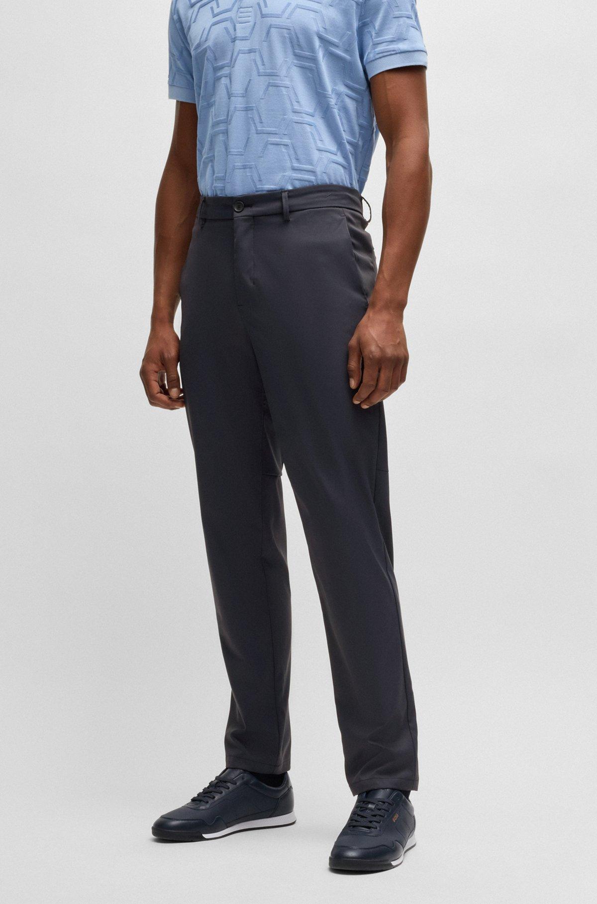 Regular-fit chinos with hidden drawcord and tapered leg Product Image