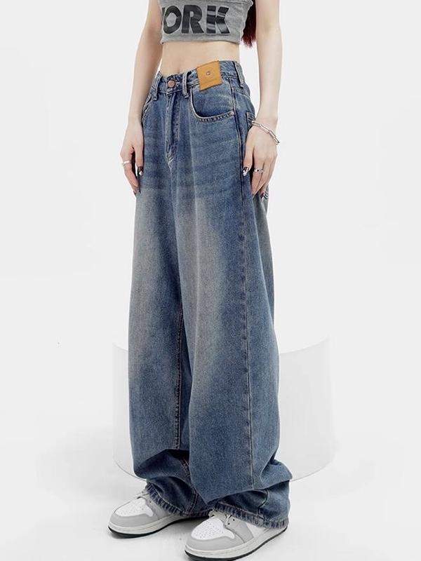 Vintage Blue High Rise Boyfriend Jeans Product Image
