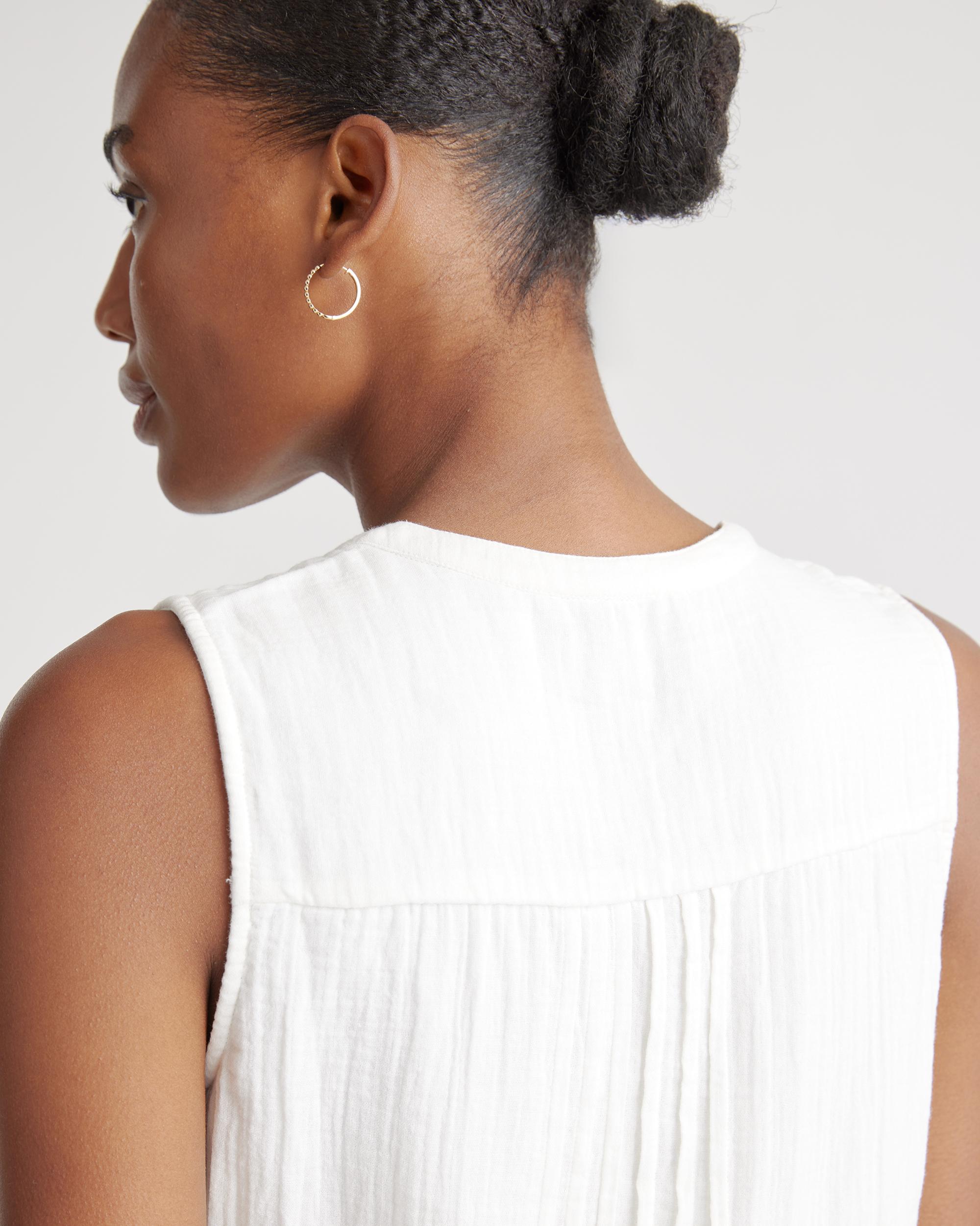 Quince | Women's Gauze Sleeveless Swing Dress Size XS, Organic Cotton Product Image