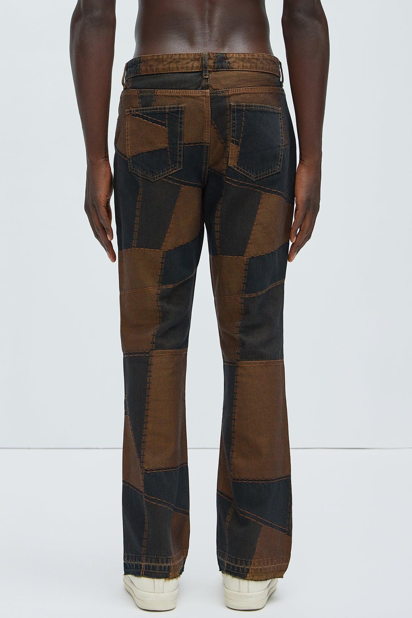 Verdugo Stacked Slim Flare Jeans - Brown/combo Product Image