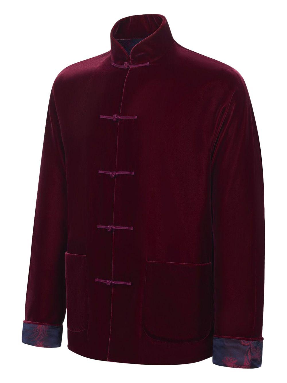 velvet dragon-jacquard silk-lining jacket  Product Image