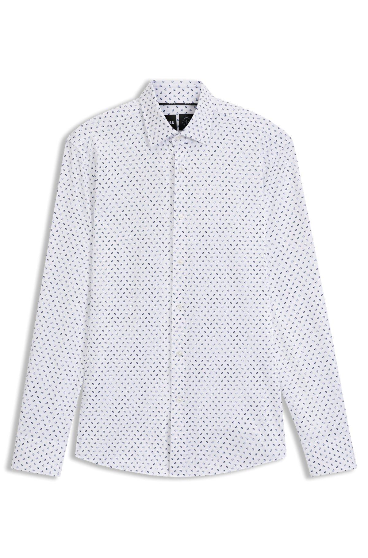 Slim-fit shirt in Italian-made performance-stretch fabric Product Image