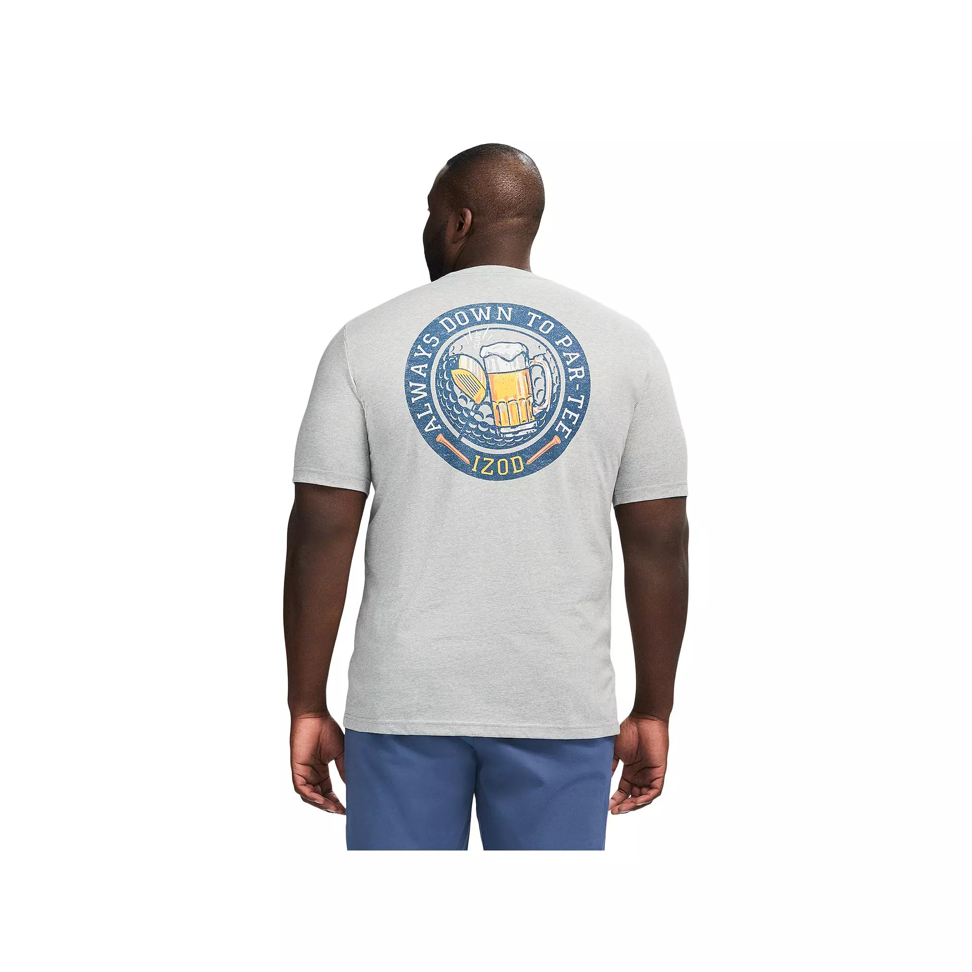 Big & Tall IZOD Saltwater Soft Wash Short Sleeve Graphic Tee, Men's, Size: 2XB, Grey Grey Product Image