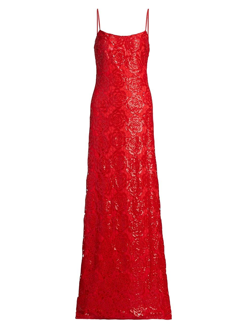 Womens Ila Floral Sequin-Lace Sleeveless Maxi Dress Product Image