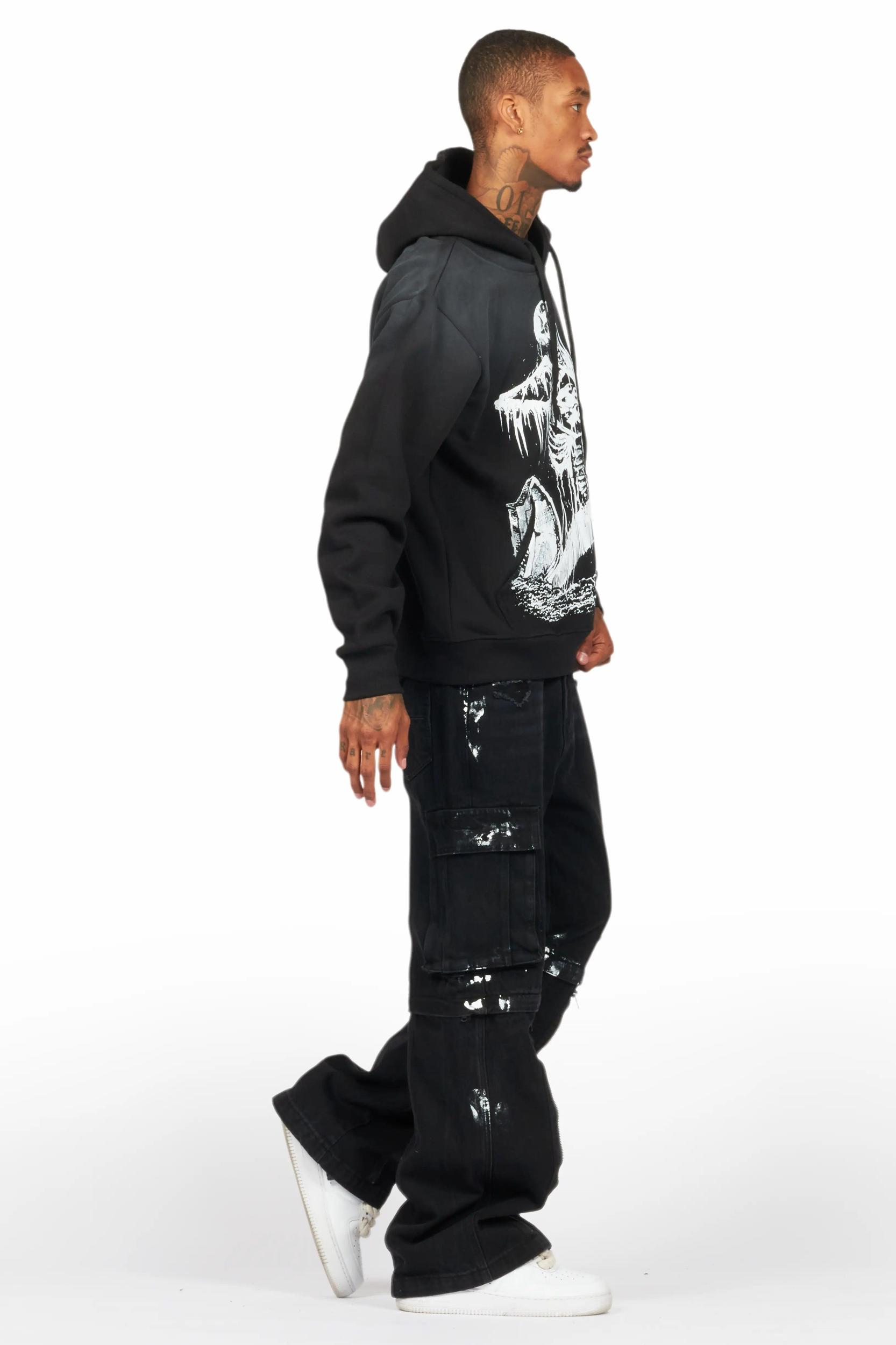 Brookwood Black Hoodie/Baggy Fit Jean Bundle Male Product Image