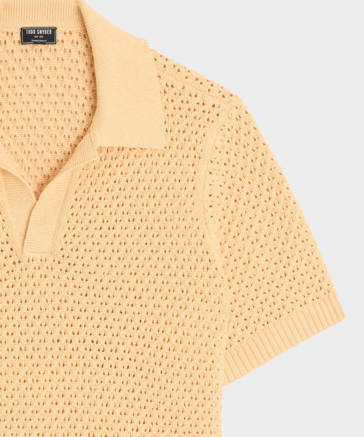 Relaxed Open-Knit Montauk Sweater Polo Product Image