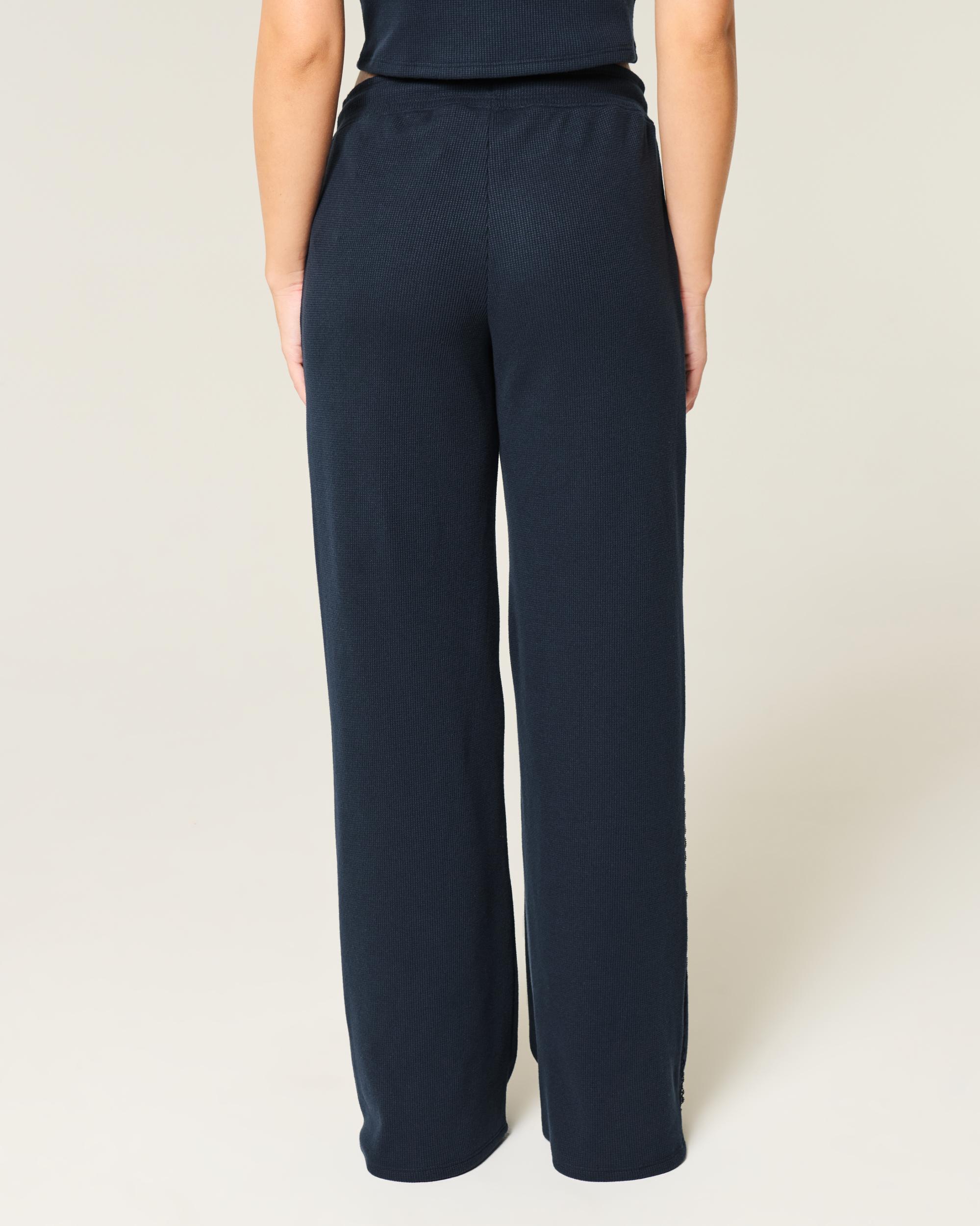 Gilly Hicks Waffle Lace Straight Pants Product Image