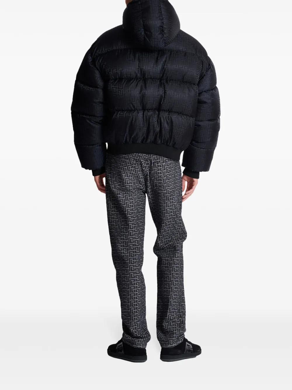 PB-monogram pattern puffer jacket Product Image