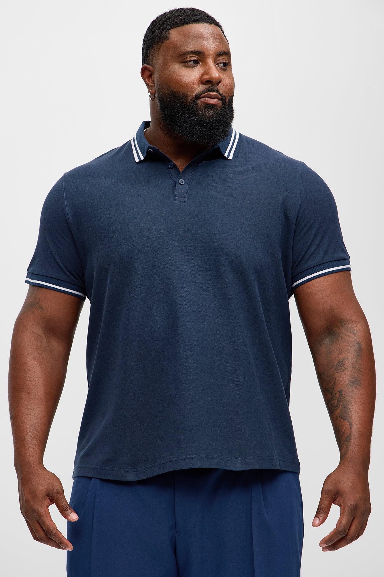 Wilson Short Sleeve Polo - Navy Product Image