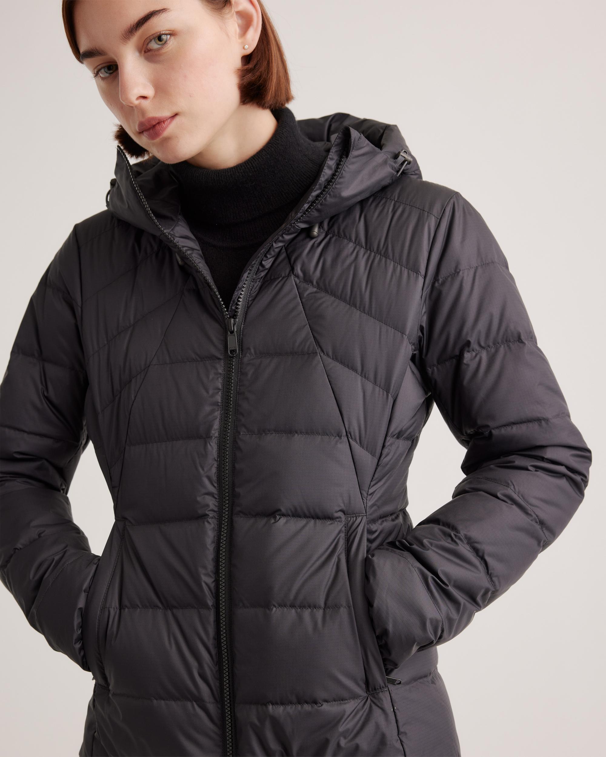 Quince | Women's Lightweight Down Packable Puffer Hooded Jacket Recycled Polyester Product Image