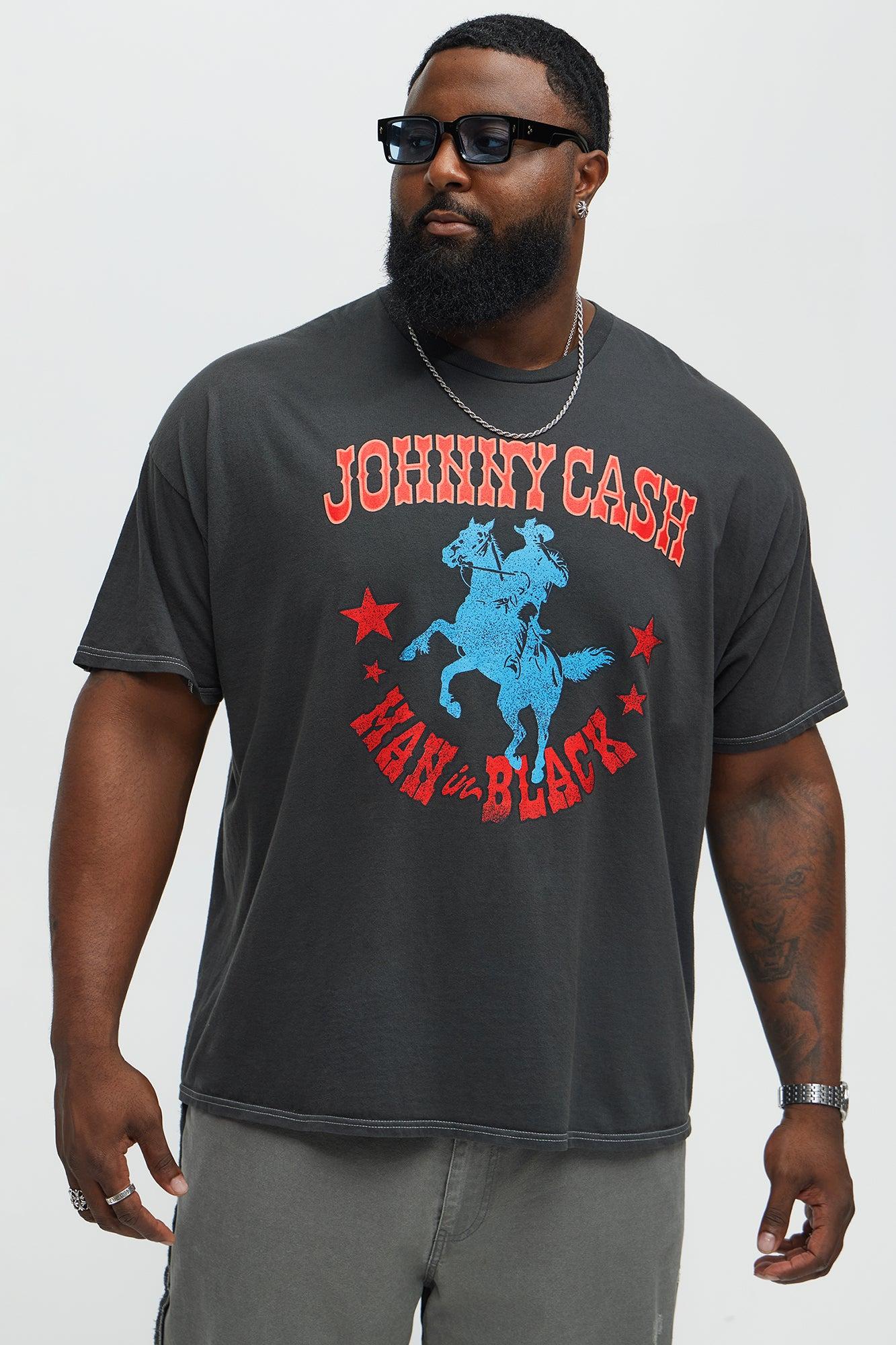 Johnny Cash Man In Black Short Sleeve Tee - Black Product Image