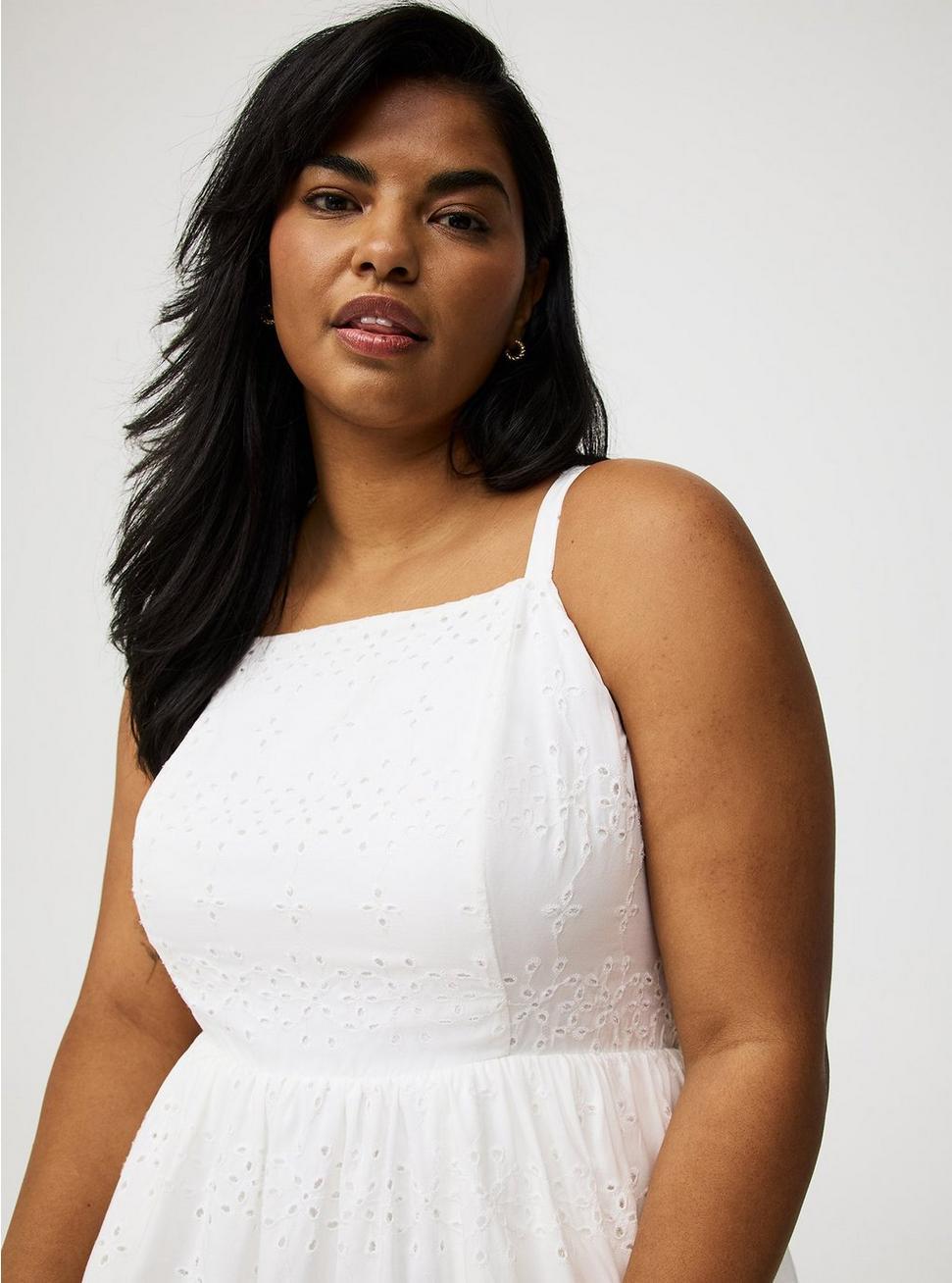 High-Neck Eyelet Mini Dress Product Image