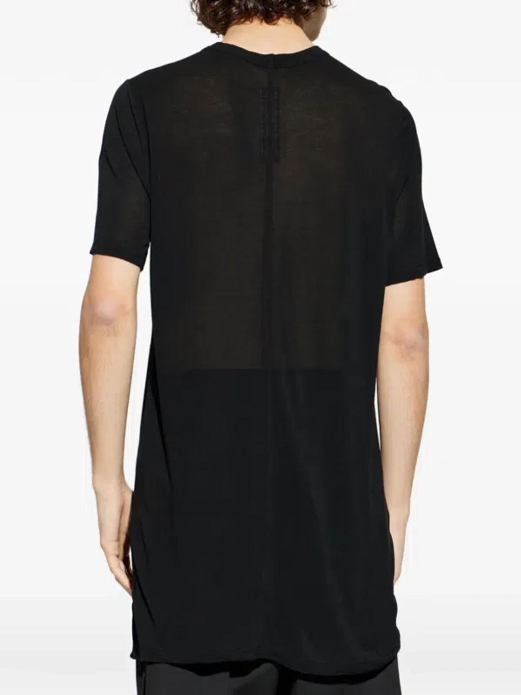 RICK OWENS Crewneck Short Sleeve T-shirt In Black Product Image