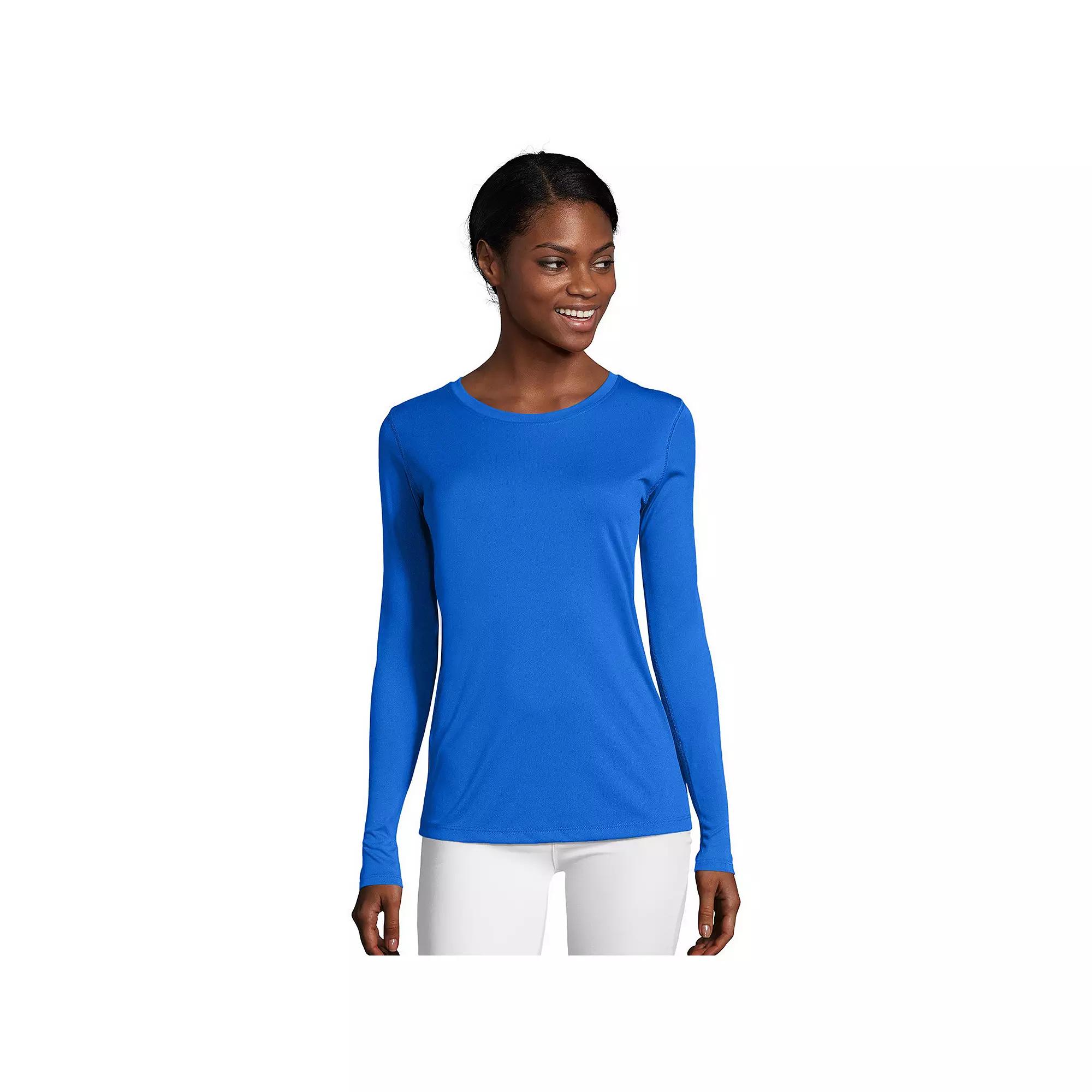 Women's Hanes® Cool Dri Long-Sleeve Performance Tee,  Product Image