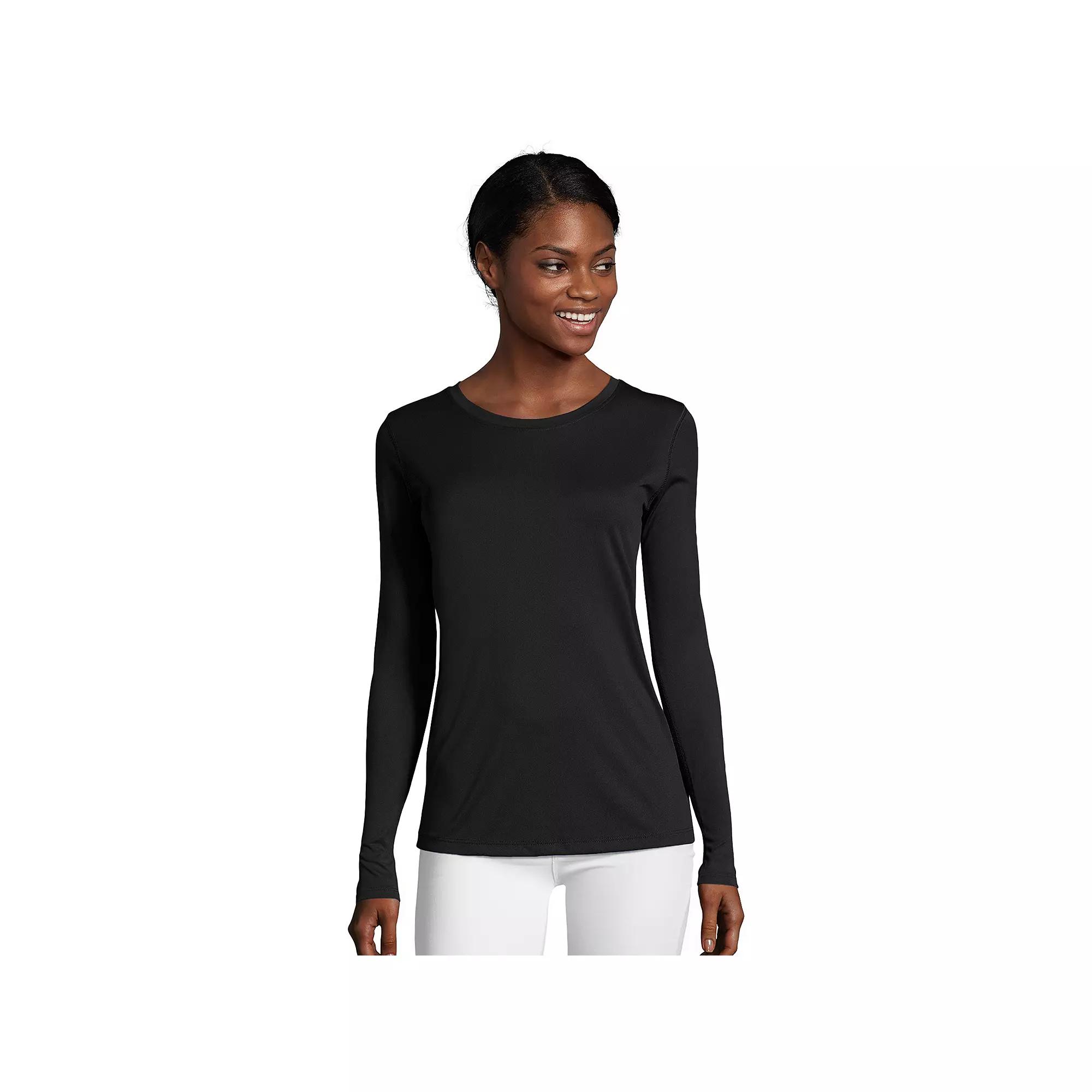 Women's Hanes® Cool Dri Long-Sleeve Performance Tee,  Product Image
