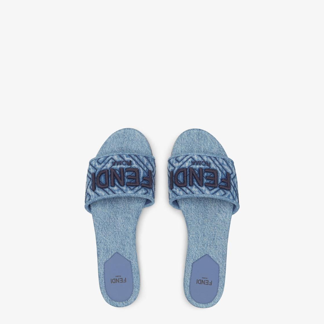 SignatureBlue denim slides Product Image